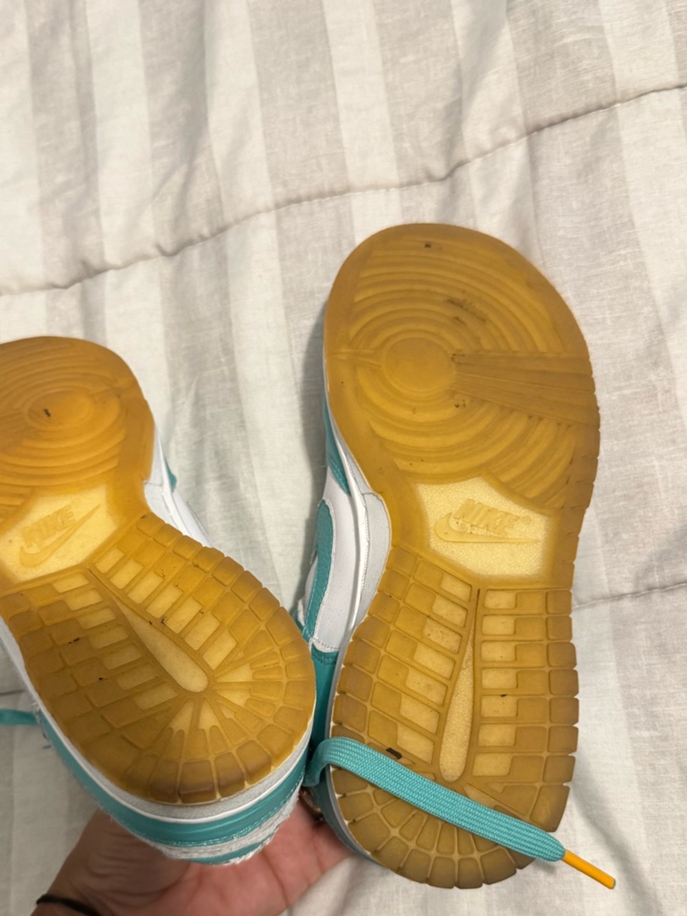 Nike Kids Teal, White and Orange Low-Top Sneakers - Picture 6 of 7